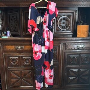 Trina Turk Floral Jumpsuit sz 8